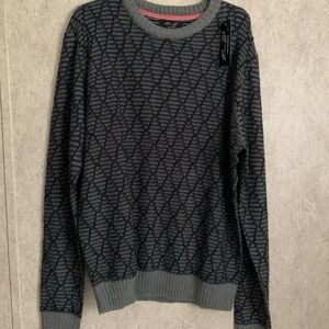 Men's Charcoal Patterned Crewneck Sweater XL NWT